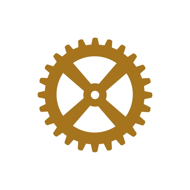 Gold gear icon vector design