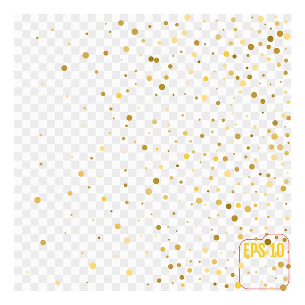 Gold glitter background polka dot vector illustration