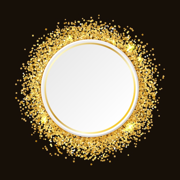 gold glitter background with space for text, . template for night club promo, glamour.  gold glitter frame