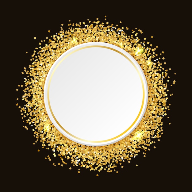 Gold glitter background with space for text, . Template for night club promo, glamour.  gold glitter frame