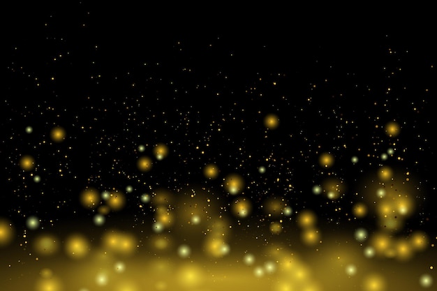 Gold glitter bokeh dust abstract background