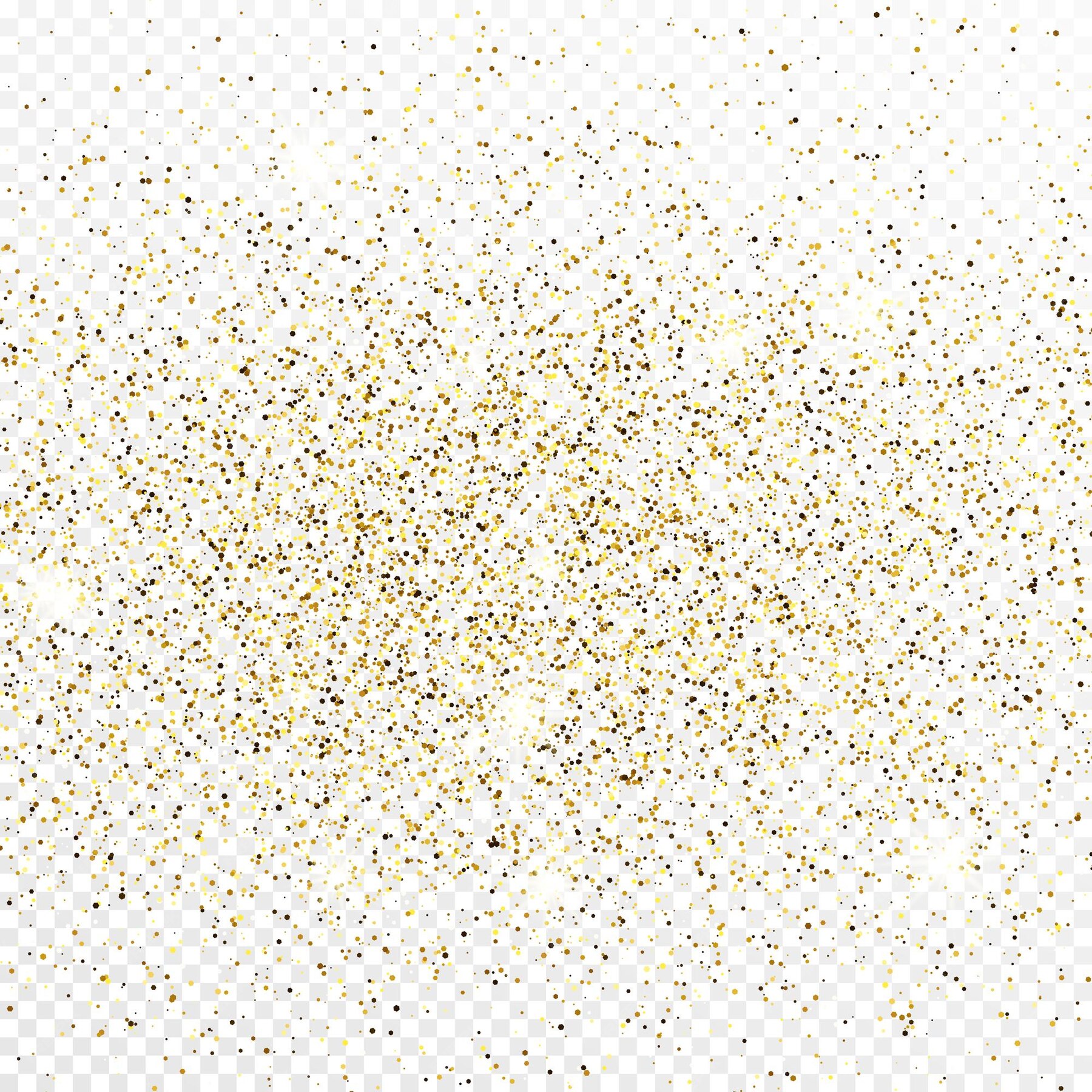 Premium Vector | Gold glitter confetti backdrop isolated on white