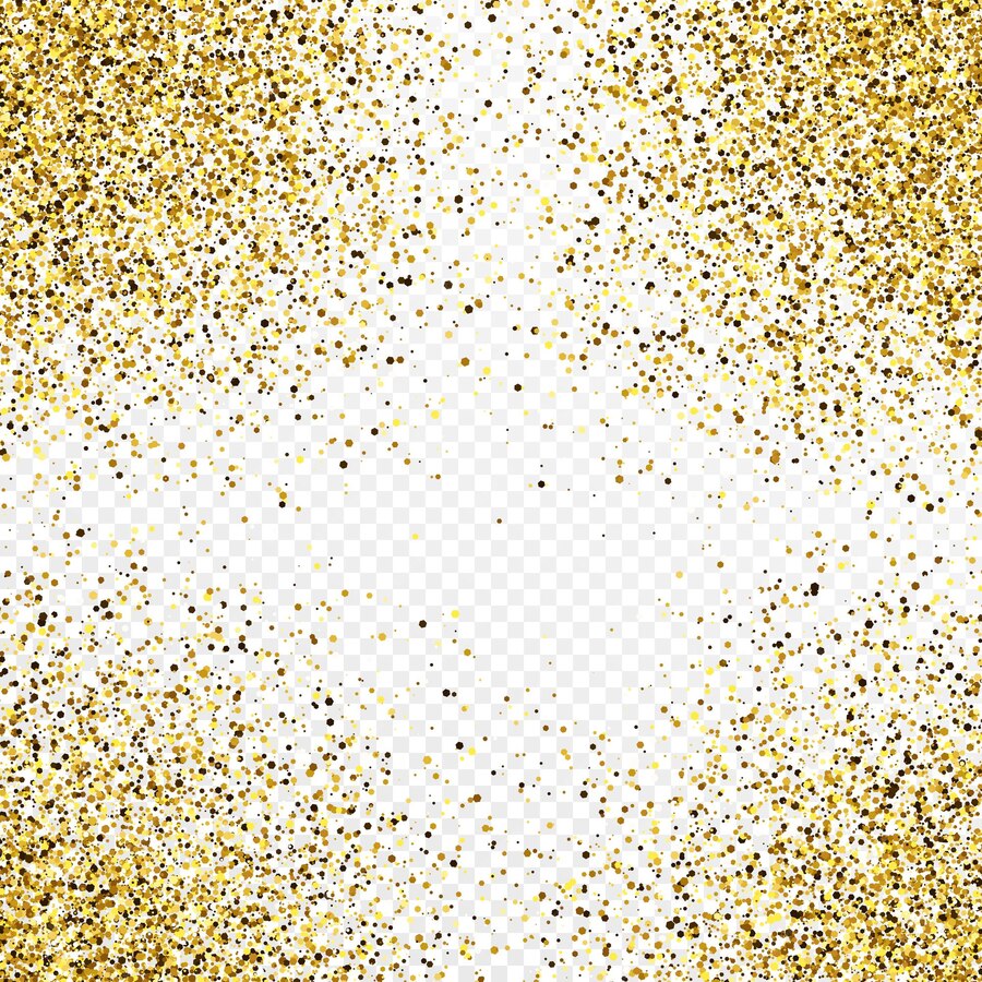 Premium Vector | Gold glitter confetti backdrop isolated on white