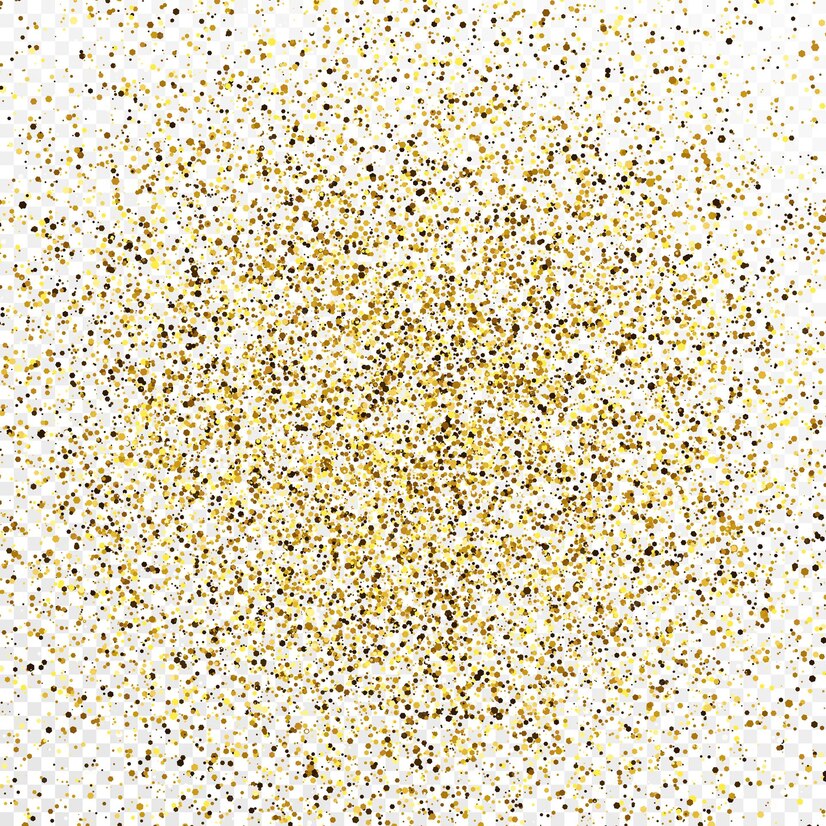 Premium Vector | Gold glitter confetti backdrop isolated on white
