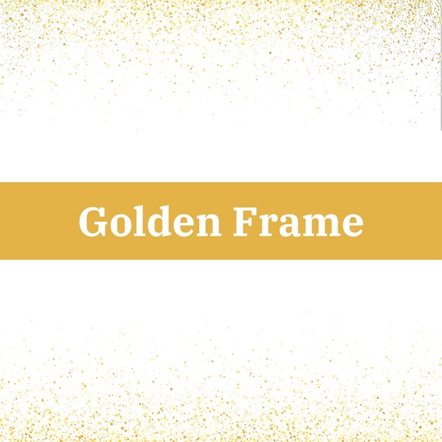 Gold Glitter Confetti Decoration Frame