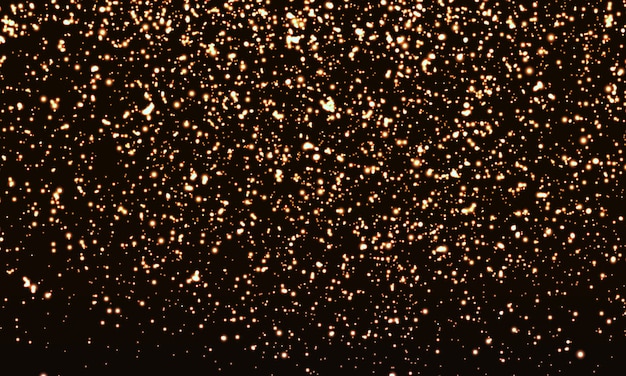 Gold Glitter Confetti. Golden Abstract Particles.