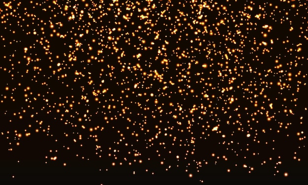 Gold glitter confetti. Golden abstract particles