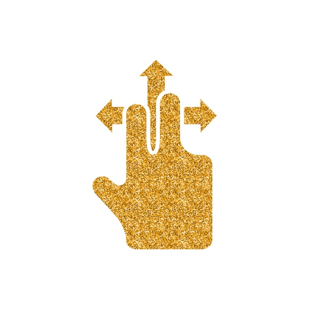 Gold Glitter Icon Gesture