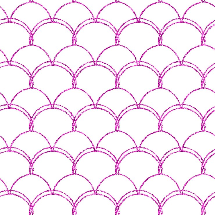 Vector gold glitter mermaid tail seamless pattern
