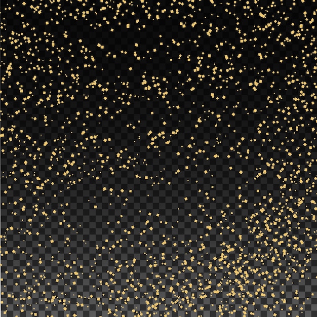 Gold glitter particles expensive on a transparent background vector illustration