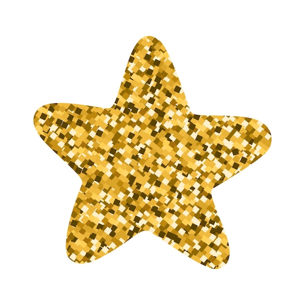 Vector gold glitter star