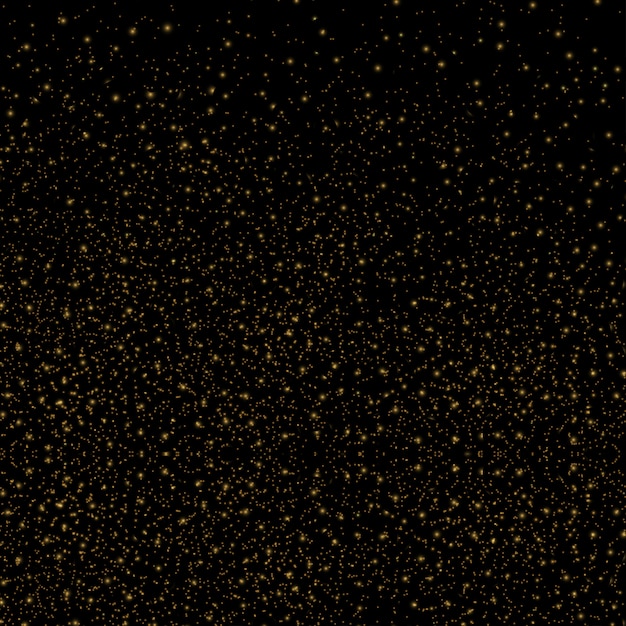 Vector gold glitter texture on black background