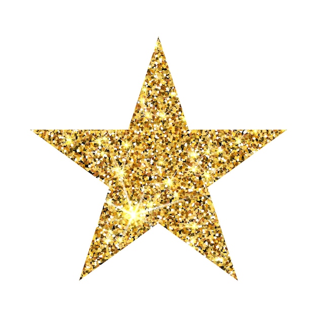 Vector gold glitter vector star. golden sparcle. amber particles. luxury design element.