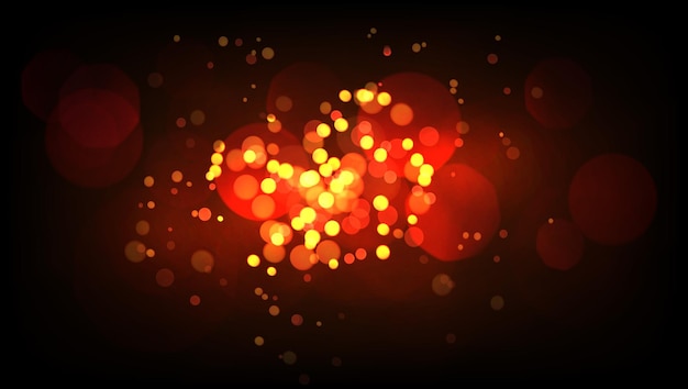 Vector gold glitter vintage bokeh lights background