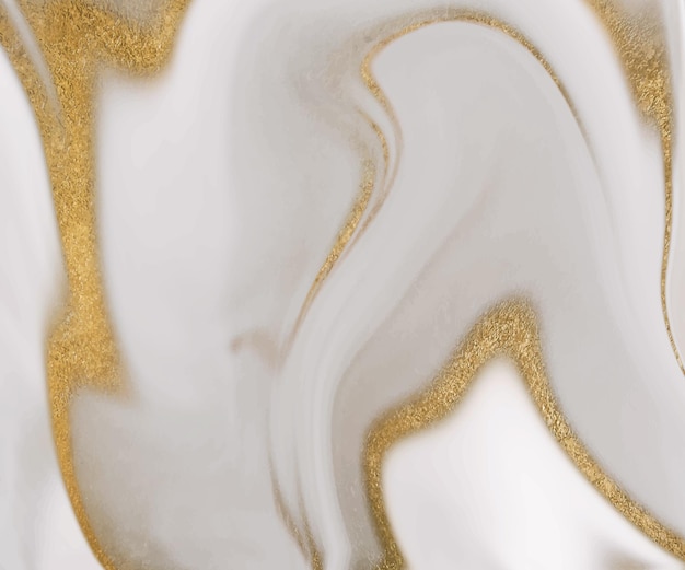 Gold glitter wall art print with liquid marble texture