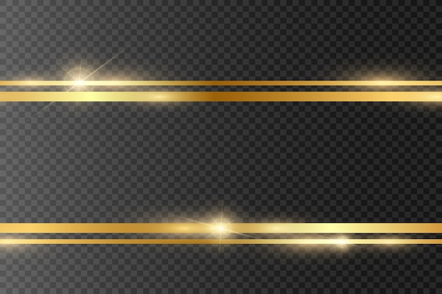 Vector gold glitter with shiny gold frame on a transparent black background. vector luxury golden