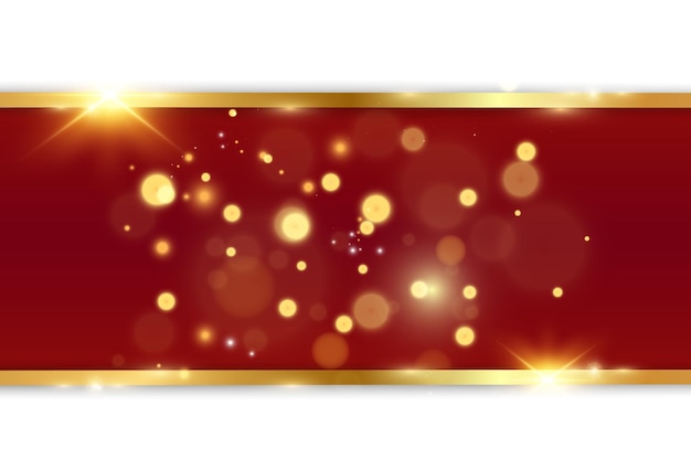 Vector gold glitter with shiny gold frame on a transparent black background.