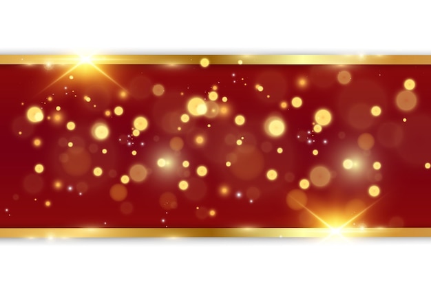 Gold glitter with shiny gold frame on a transparent black background.