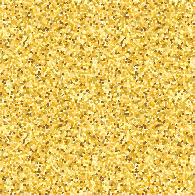 Trama glitterata oro motivo senza cuciture elemento di design polvere d'oro con design piatto illustrazione vettoriale sfondo astratto trama senza soluzione di continuità