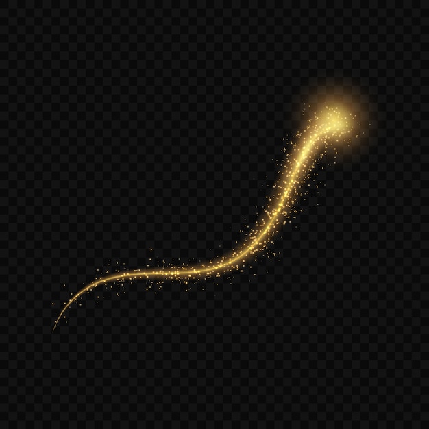 Bagliore di stelle effetto luce bagliore oro