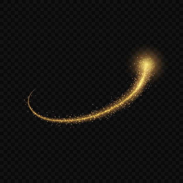 Bagliore di stelle effetto luce bagliore oro