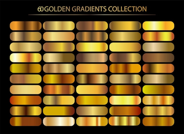 Gold gradient background vector icon texture metallic illustration for frame ribbon banner coin and label Realistic abstract golden design seamless pattern Elegant light and shine vector template