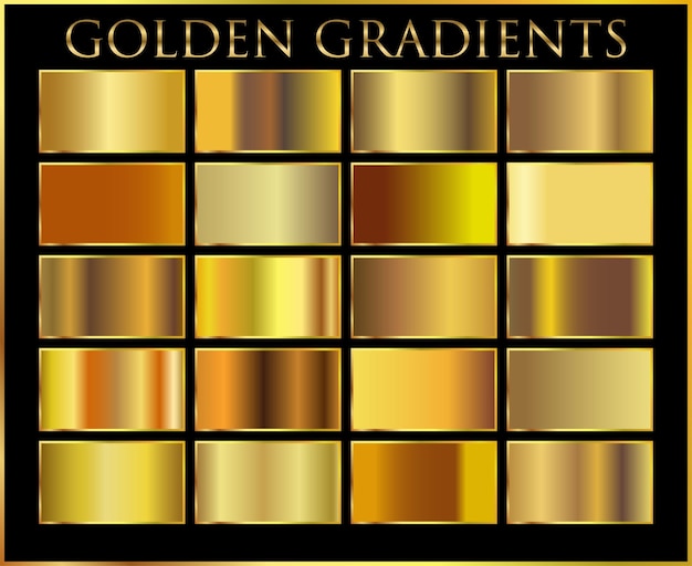フレーム リボン バナー コインとラベルのゴールド グラデーション セット背景ベクトル アイコン テクスチャ メタリック イラスト