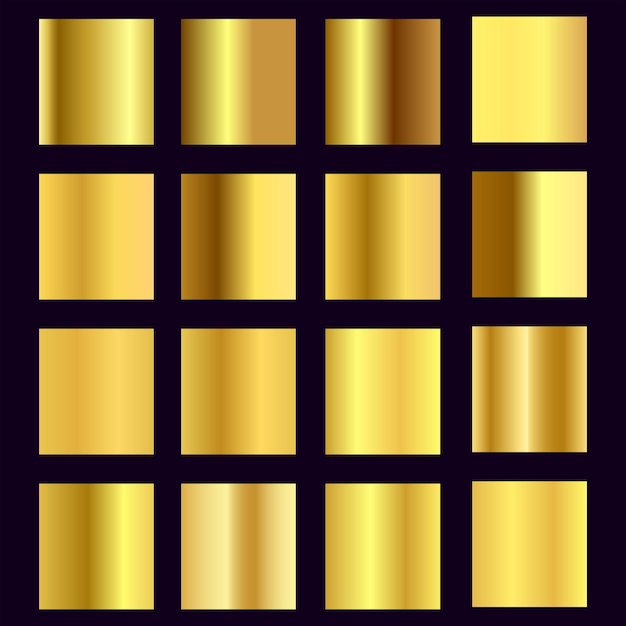 Gold Gradient Squares