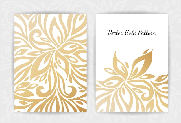 Gold greeting card on black