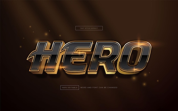 Gold Hero Editable text effect