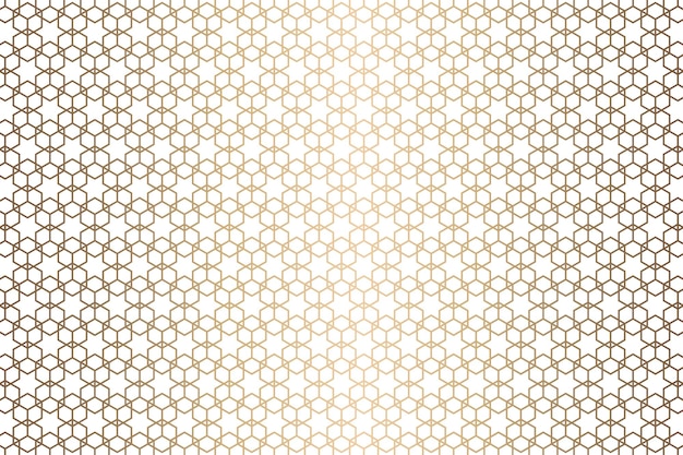 Gold hexagon cubes background