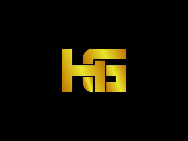 Gold hg logo with a black background