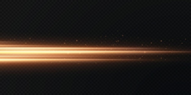 Gold horizontal lens flares pack