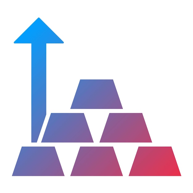 Immagine vettoriale dell'icona di investimento in oro può essere utilizzata per l'investimento