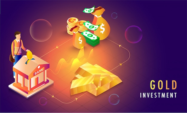 Gold investment concept.