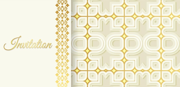 Gold invitation background style ornamental pattern