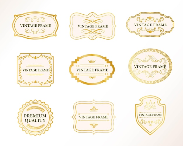 Vector gold labels set