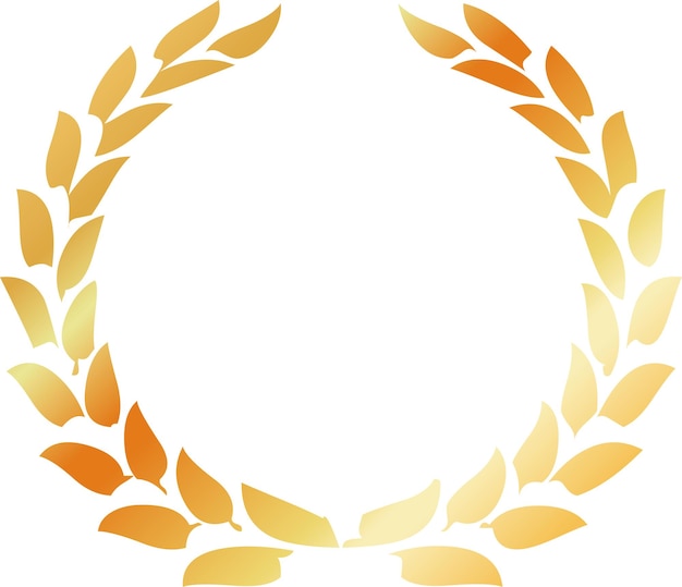 Vector gold laurel wreath