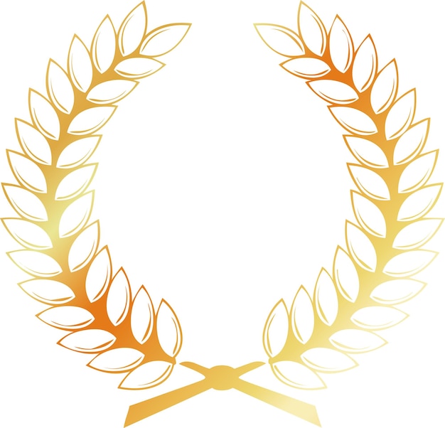 Vector gold laurel wreath