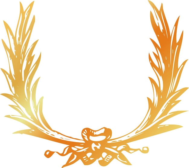 Vector gold laurel wreath