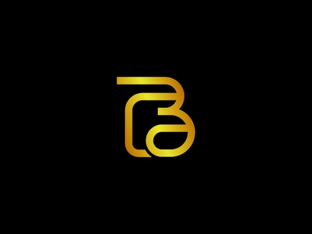 Gold letter b with a black background