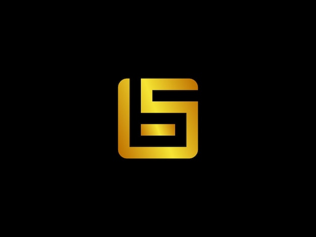 Gold letter l with a black background