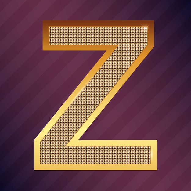 Vector gold letter z vector font type for logo or icon