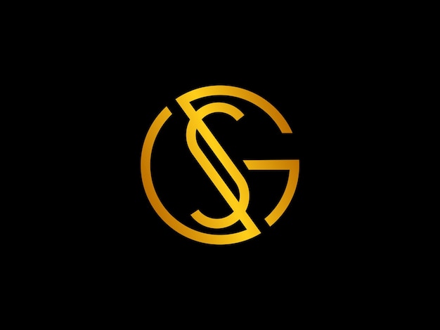 Gold letters s and g in a circle