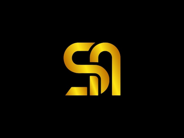 Gold letters s and a with a black background