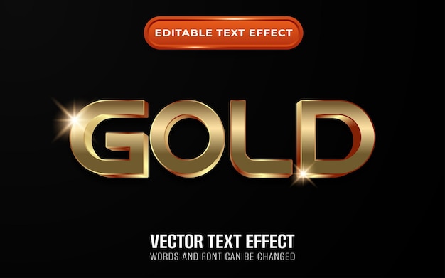 Gold light editable text effect