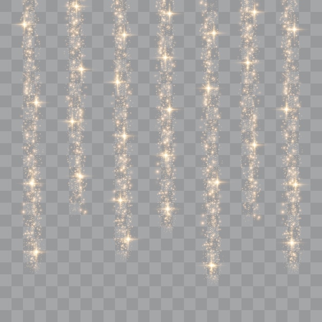 Gold Light Effect Vector Glitter Particles