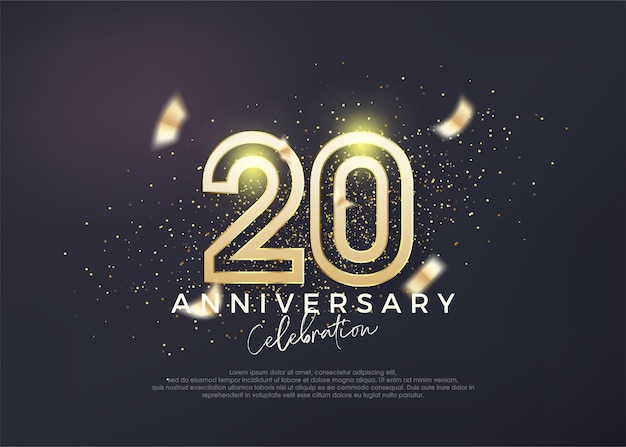 20주년 기념 골드 라인 디자인