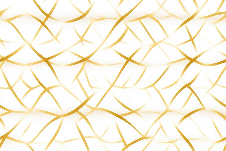 Vector gold lines on a white background