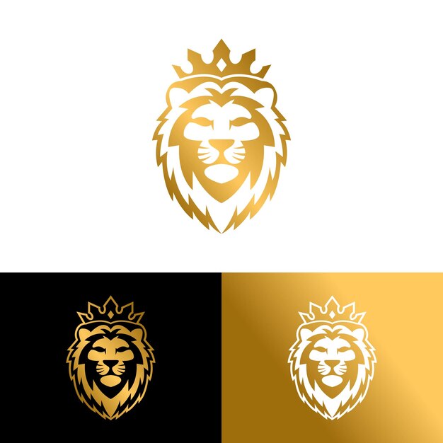 Vettore un logo leone d'oro